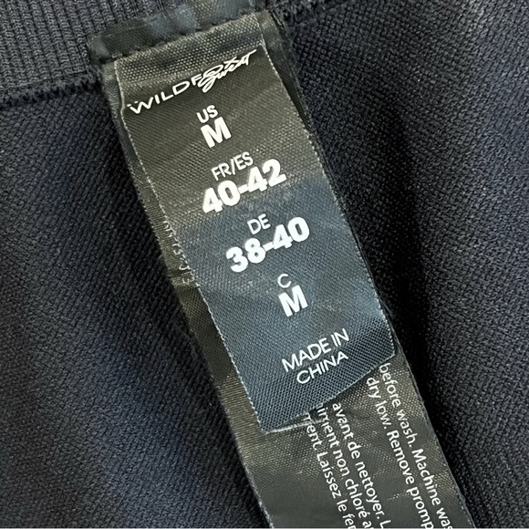 Wildfox Acid Wash Seamless High-Rise Bike Shorts Black Sporty Pull-On M - Picture 6 of 8